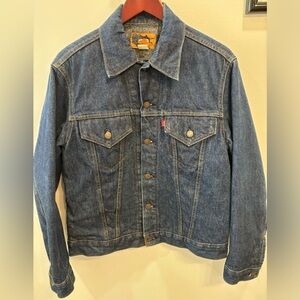 Vintage Levi’s 70505 0317 Troy Blanket Lined Indigo Denim Trucker Jacket
